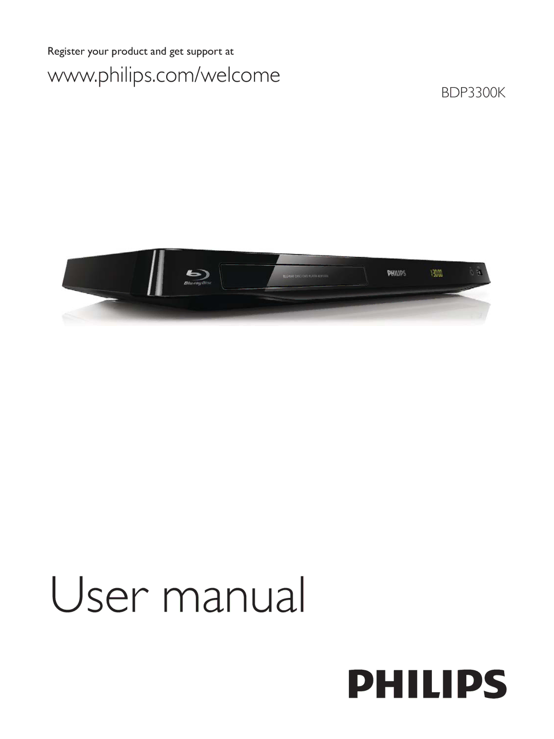 Philips BDP3300K user manual Register your product and get support at 