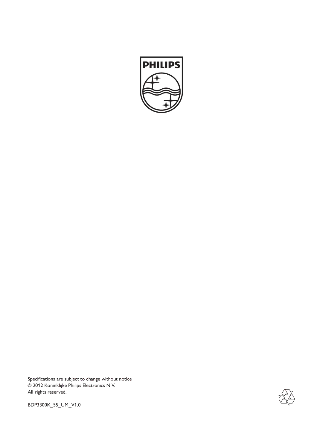 Philips BDP3300K user manual 