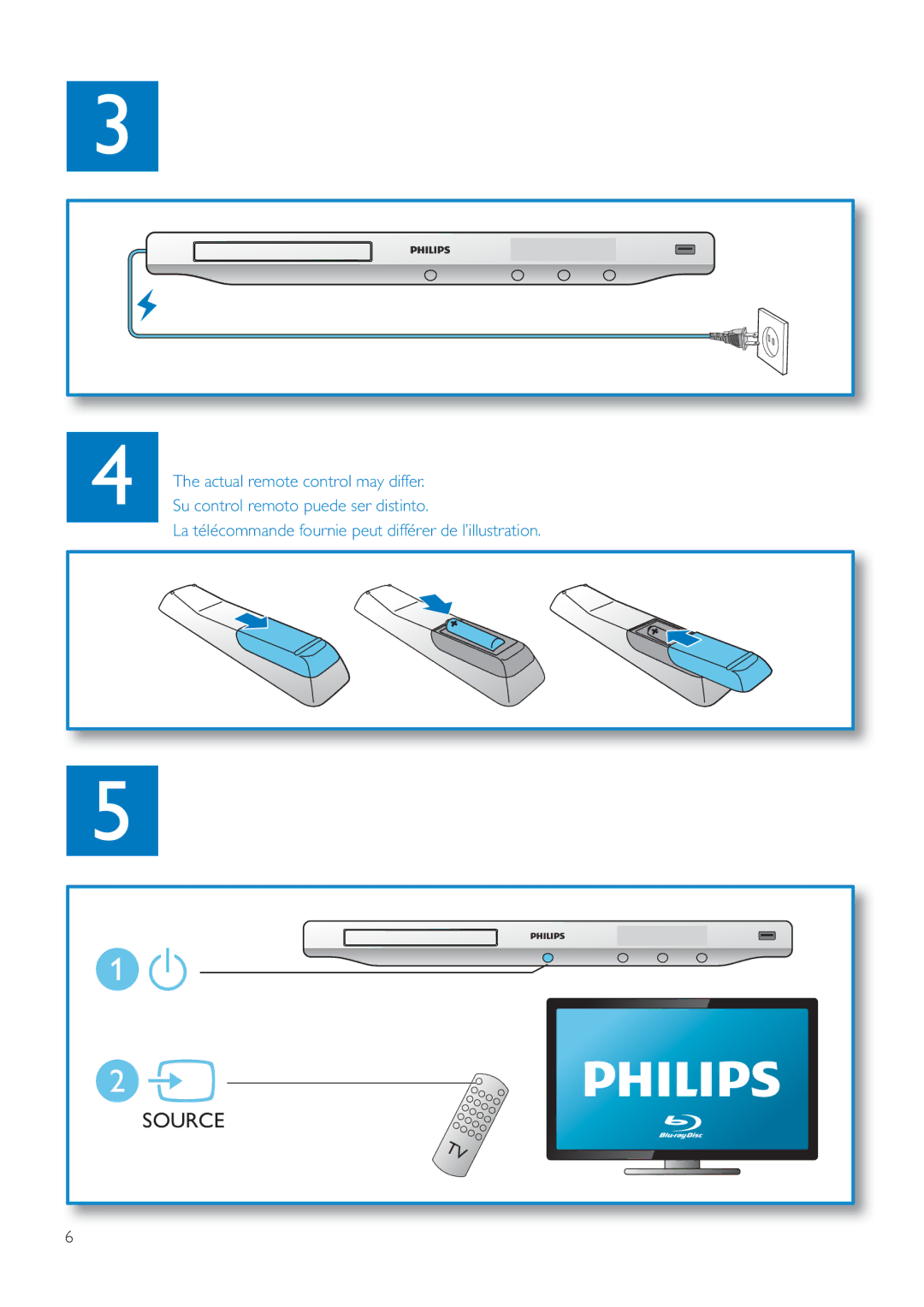 Philips BDP3406/F7 user manual Source 