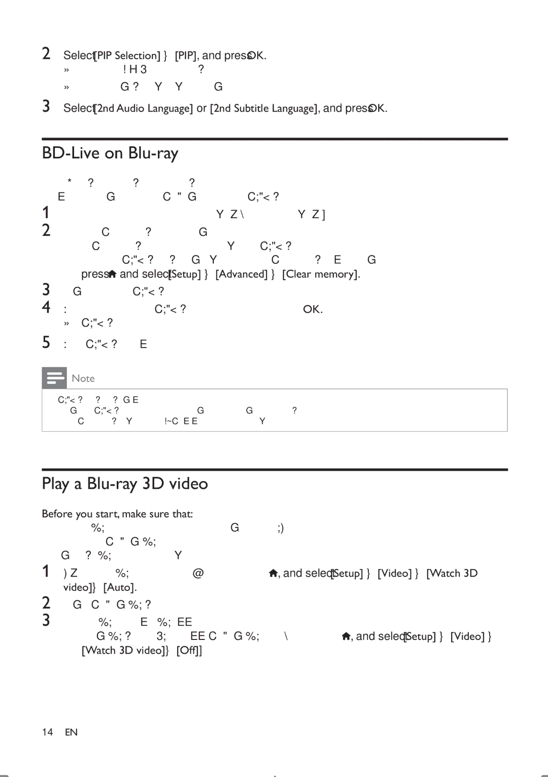 Philips BDP5406 user manual BD-Live on Blu-ray, Play a Blu-ray 3D video 