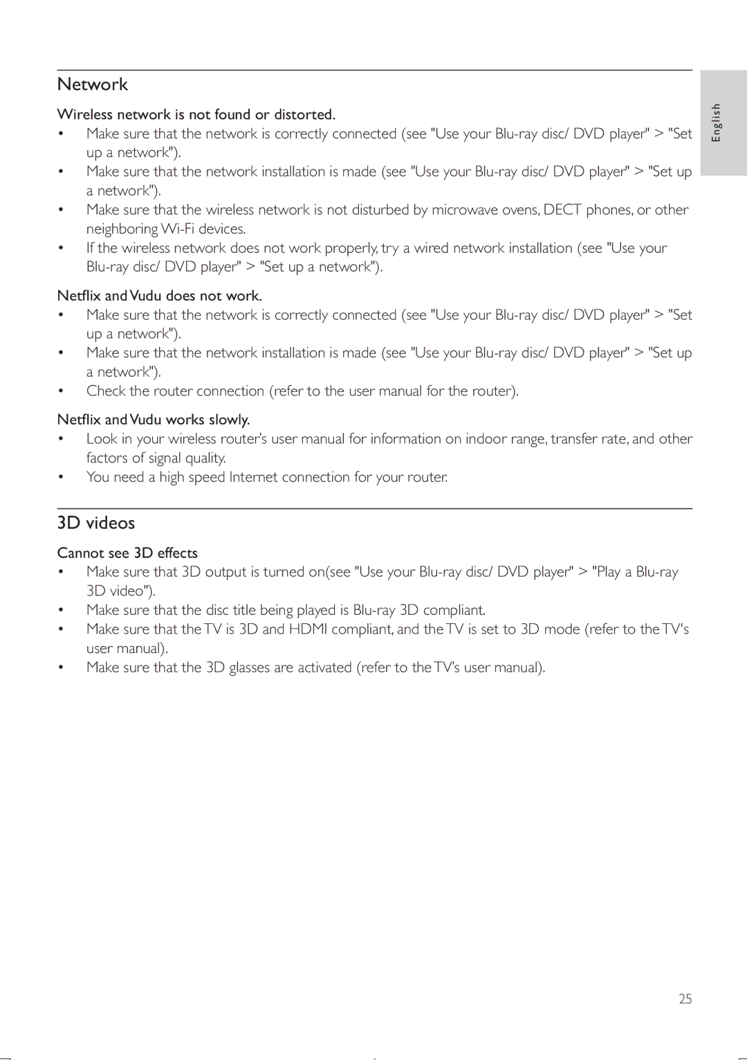 Philips BDP5406 user manual Network 