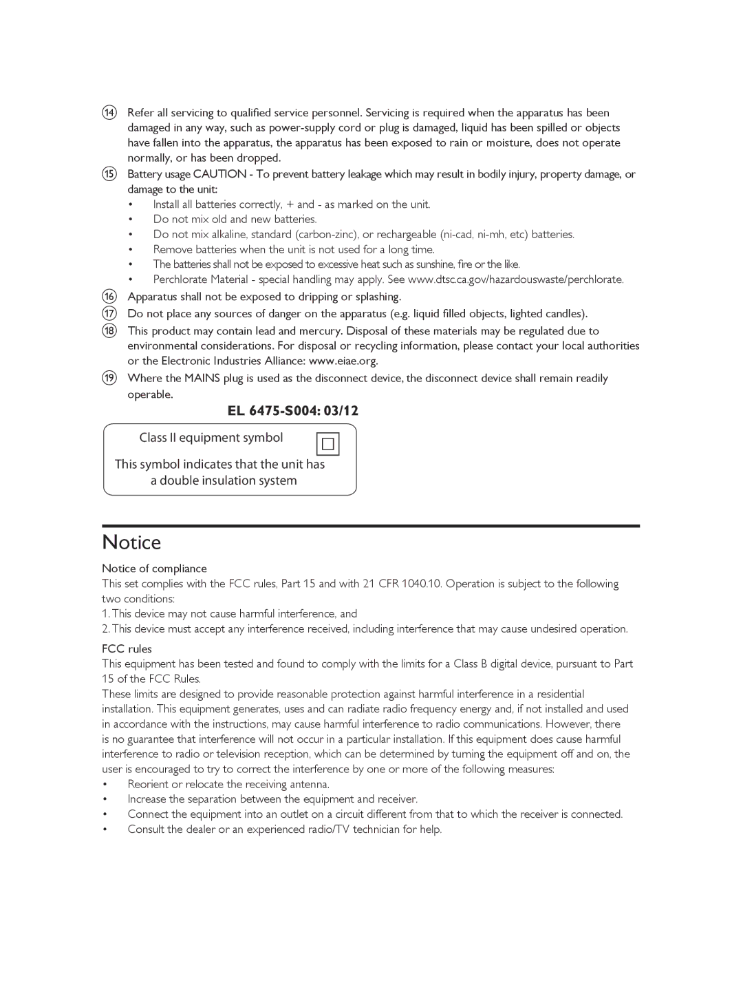 Philips BDP5406 user manual Class II equipment symbol 