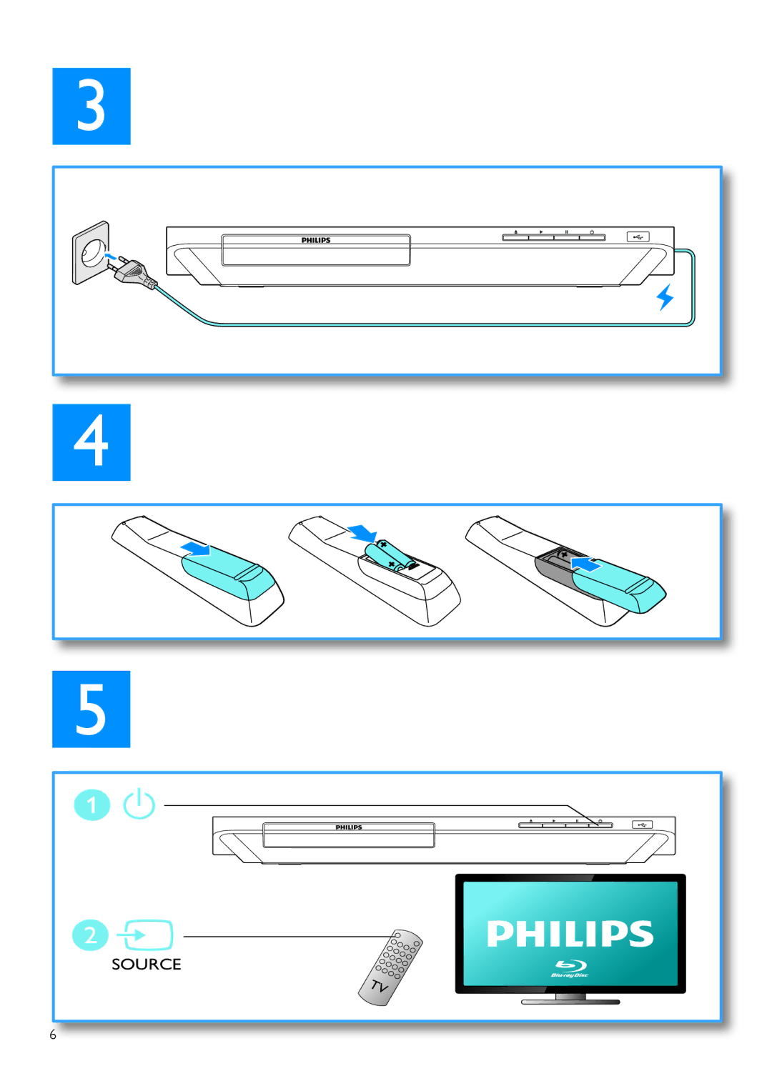 Philips BDP5600, BDP5602 user manual Source 