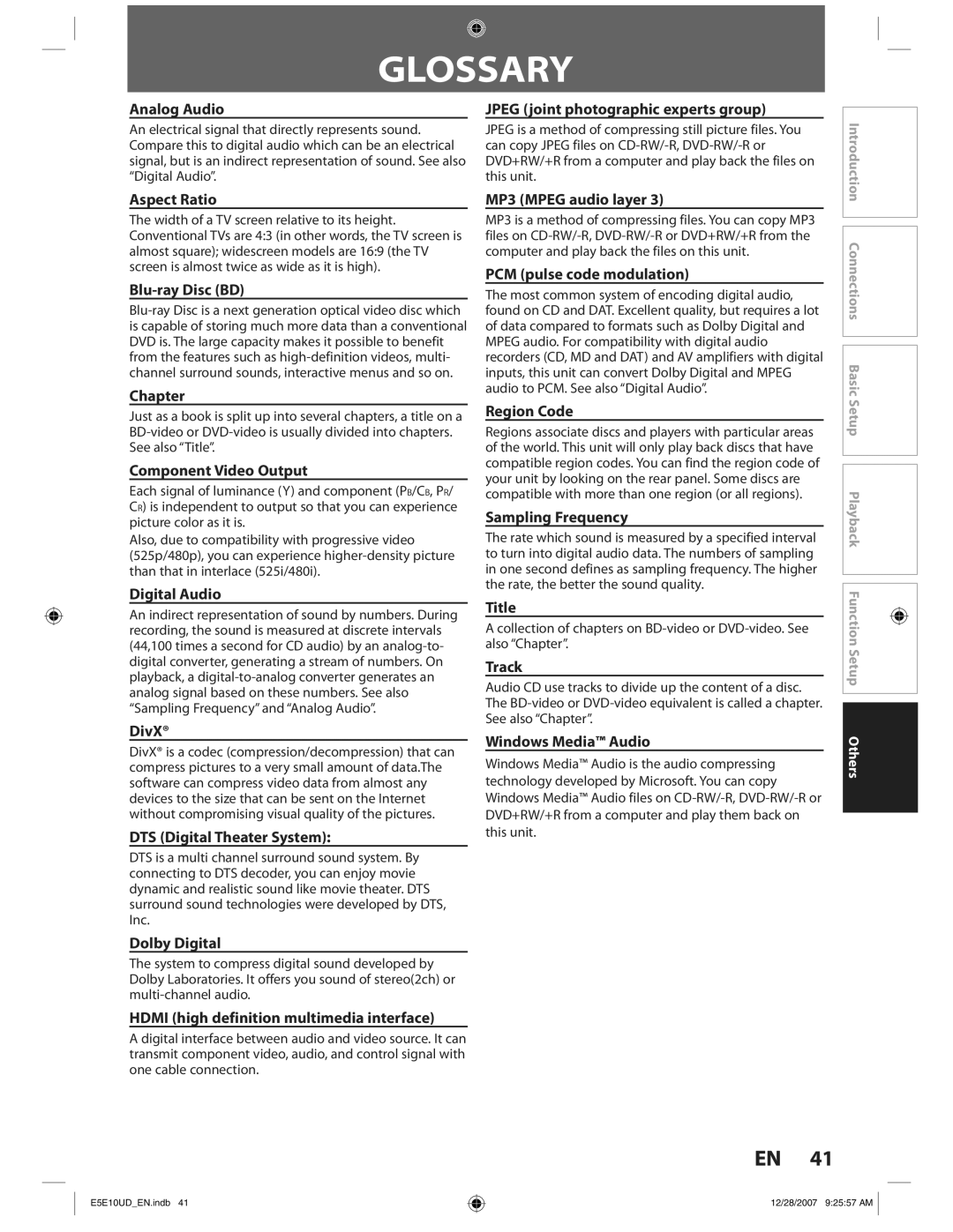 Philips BDP7200 manual Glossary 