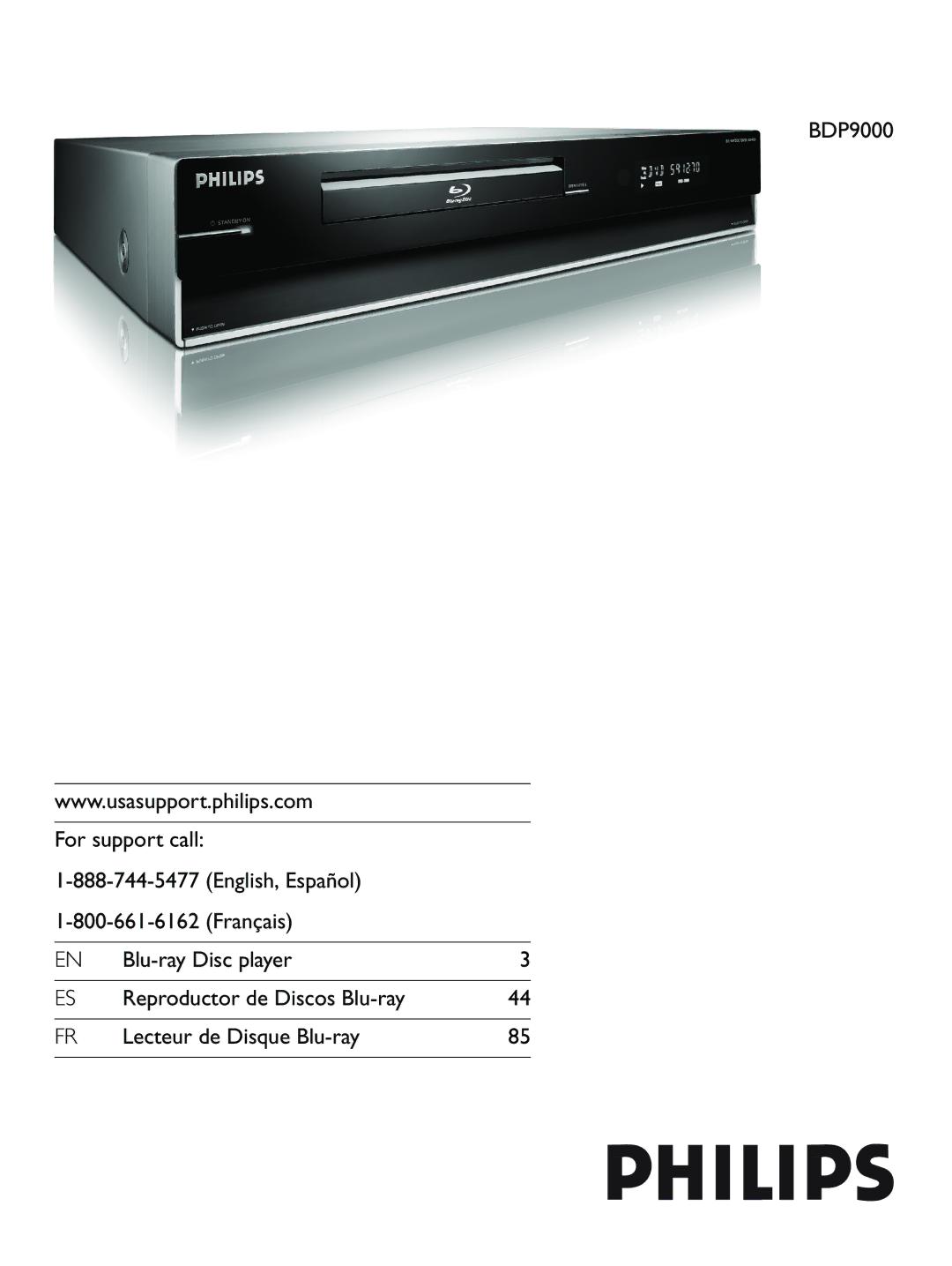 Philips BDP9000 manual 