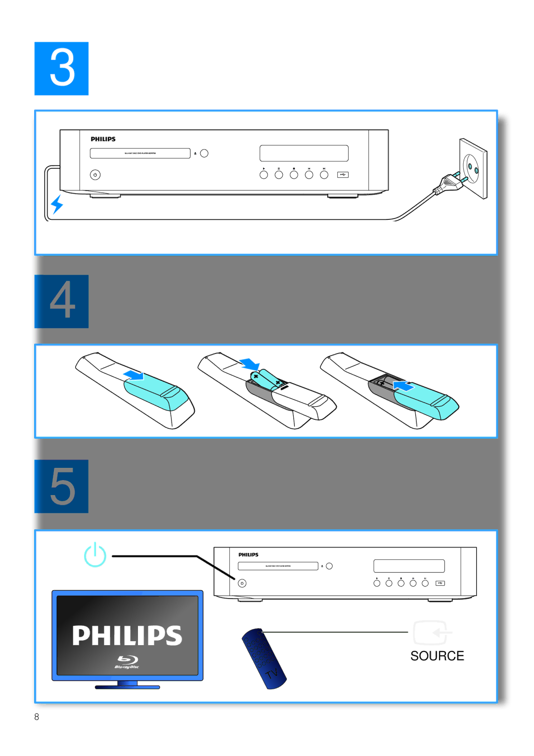 Philips BDP9700 user manual Source 