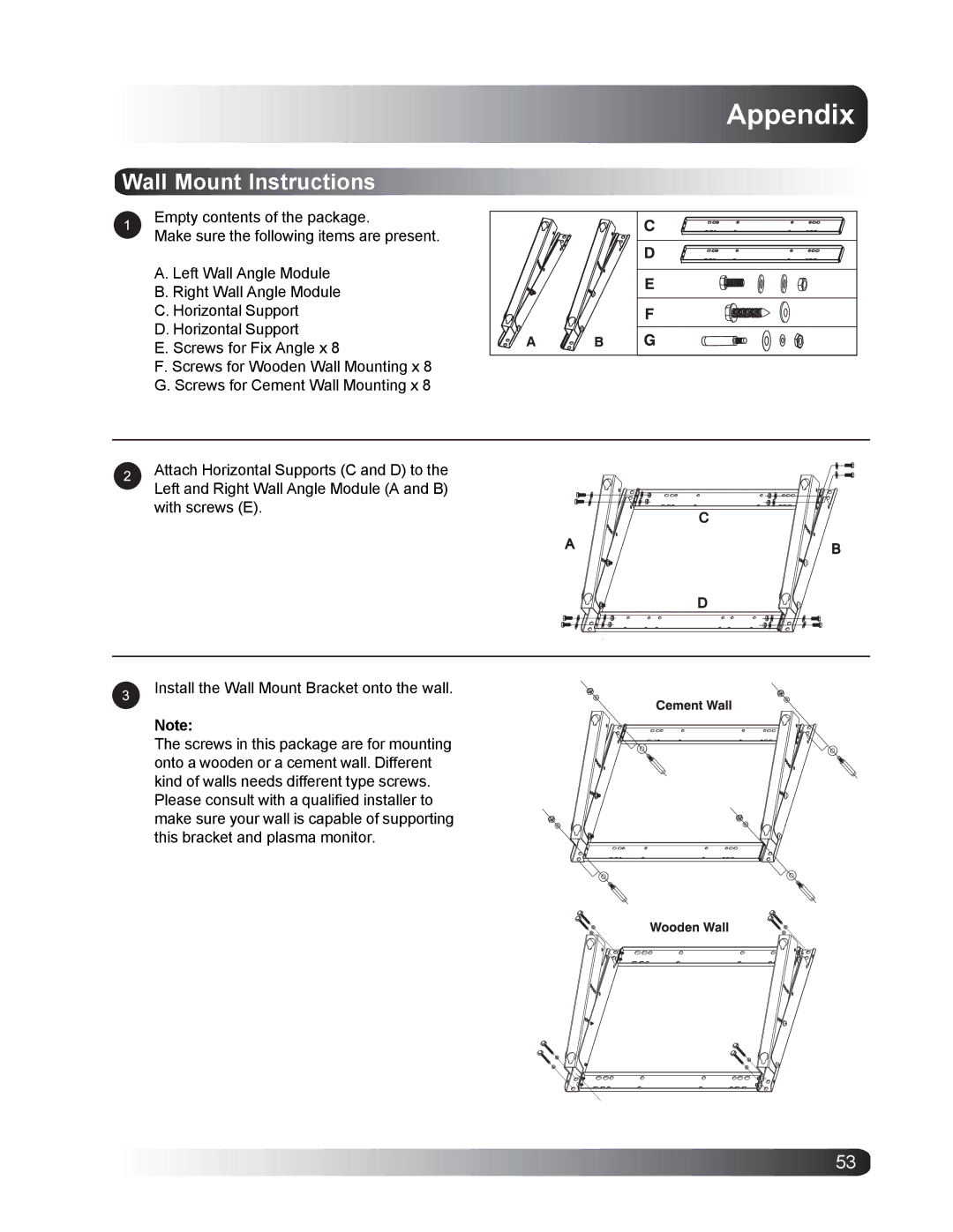 Philips BDS4221/00 user manual Wall Mount Instructions 