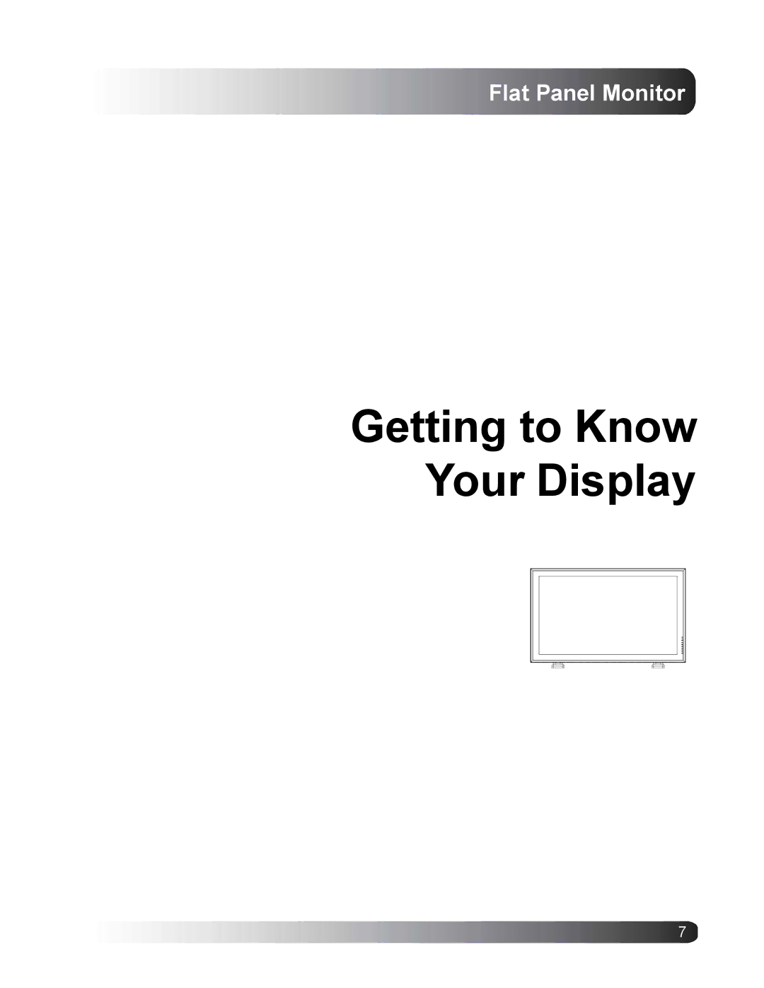 Philips BDS4221/00 user manual Getting to Know Your Display, Flat Panel Monitor 