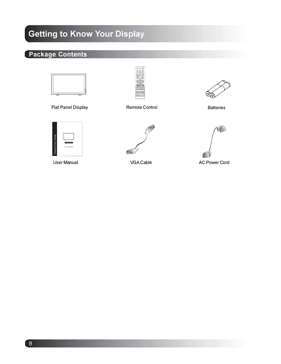 Philips BDS4221/00 user manual Getting to Know Your Display, Package Contents 