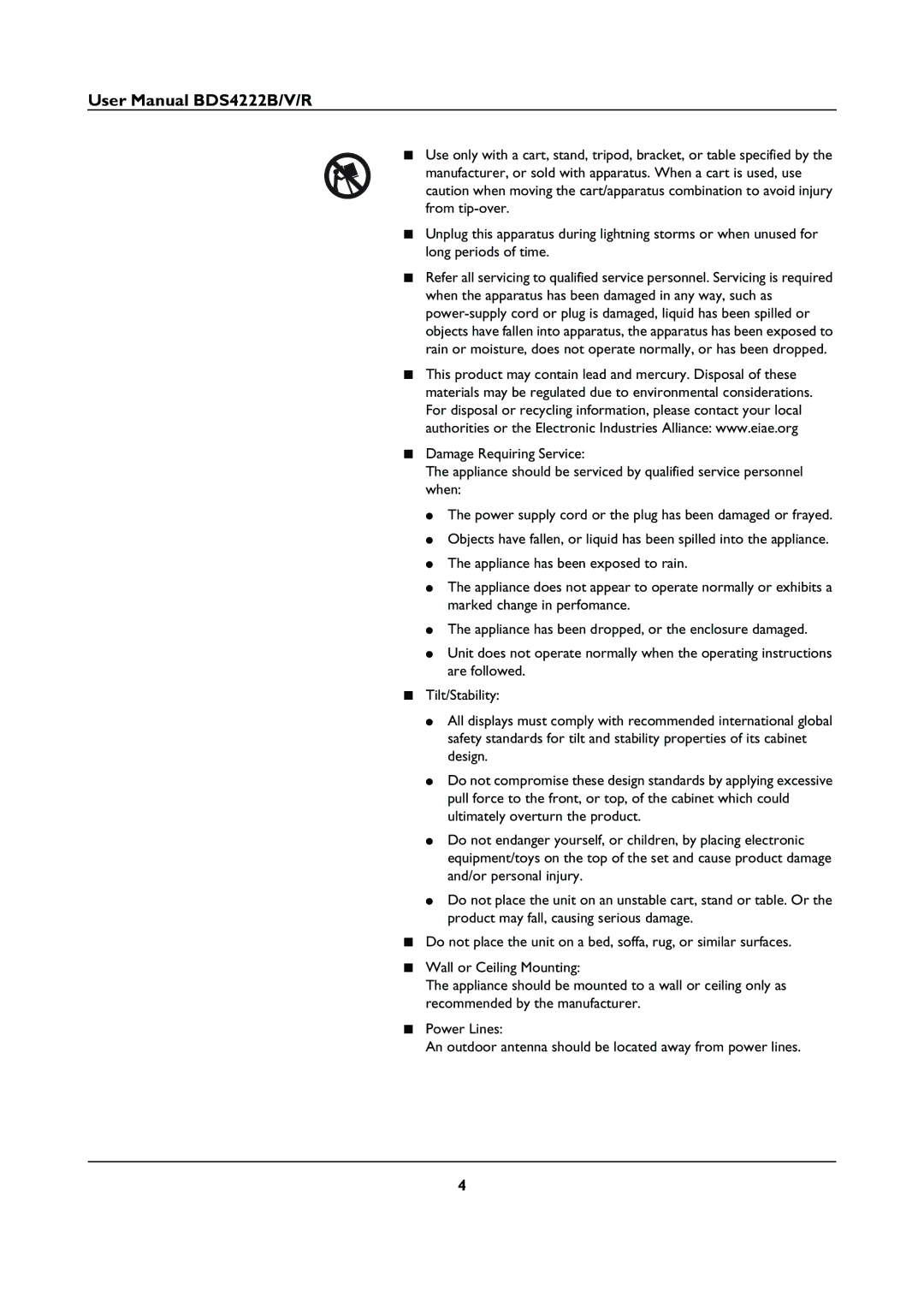 Philips BDS4222V/00, BDS4222B user manual 