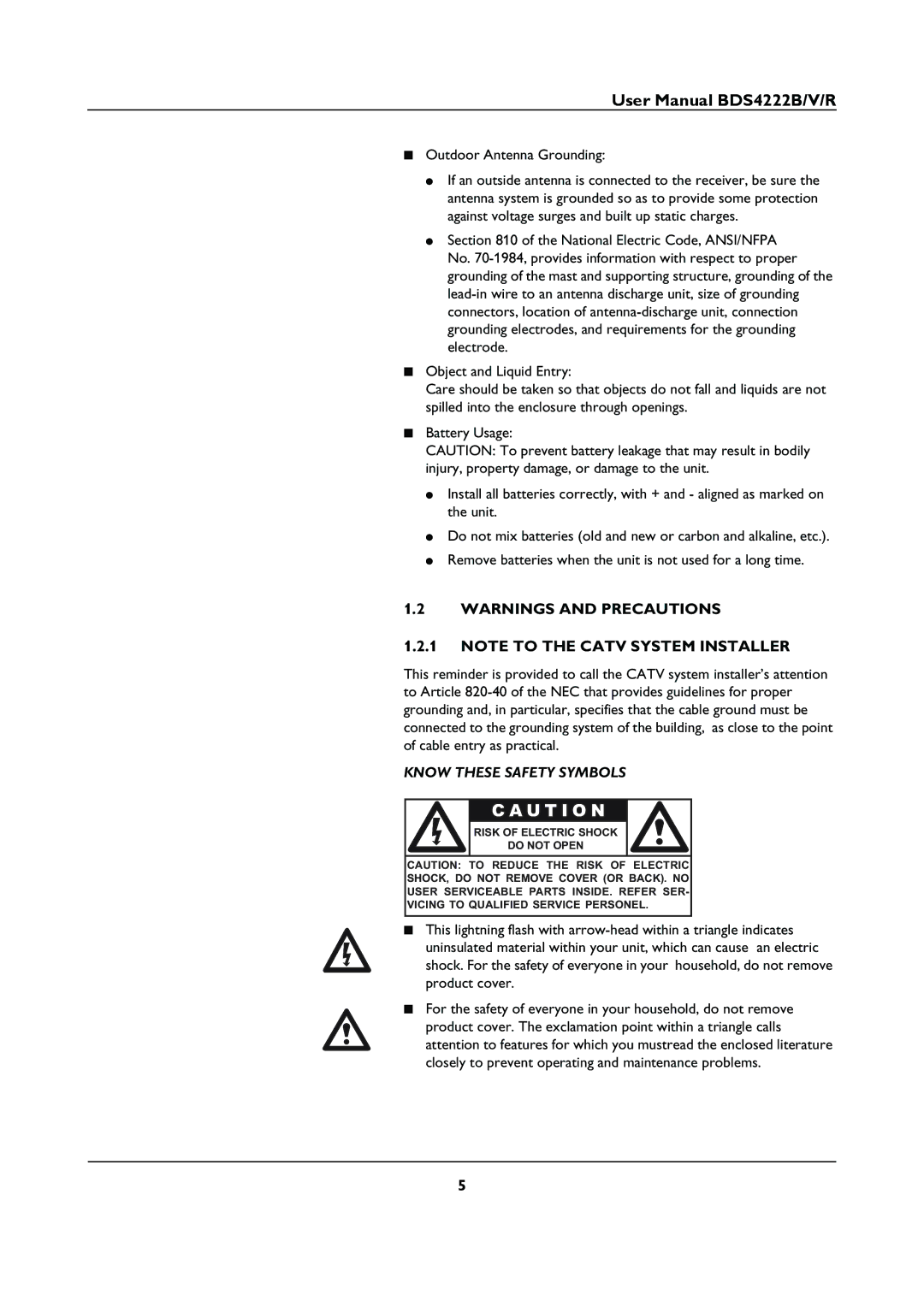 Philips BDS4222B, BDS4222V/00 user manual Know These Safety Symbols 