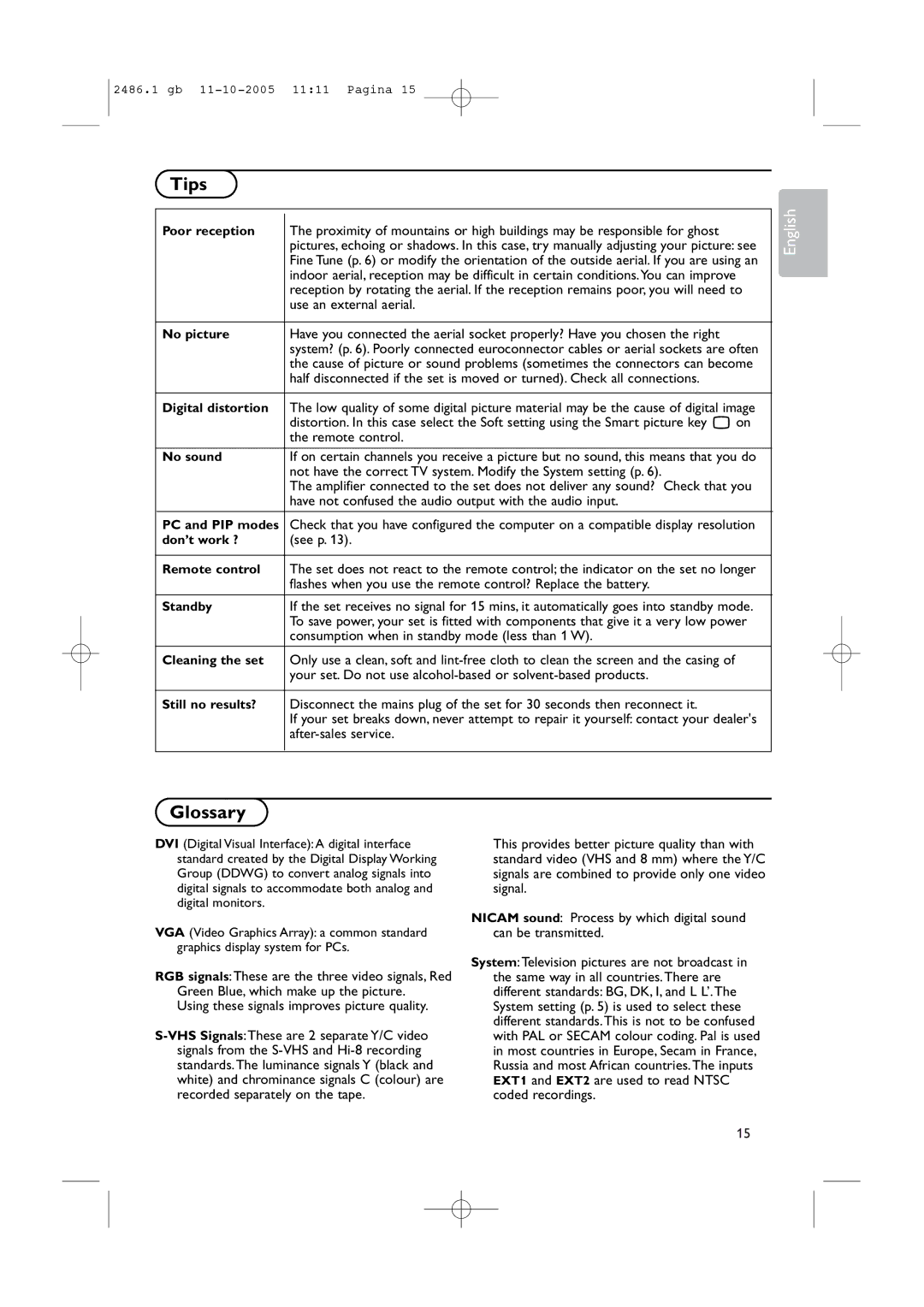 Philips BDS4231R/00 instruction manual GlossaryTips 