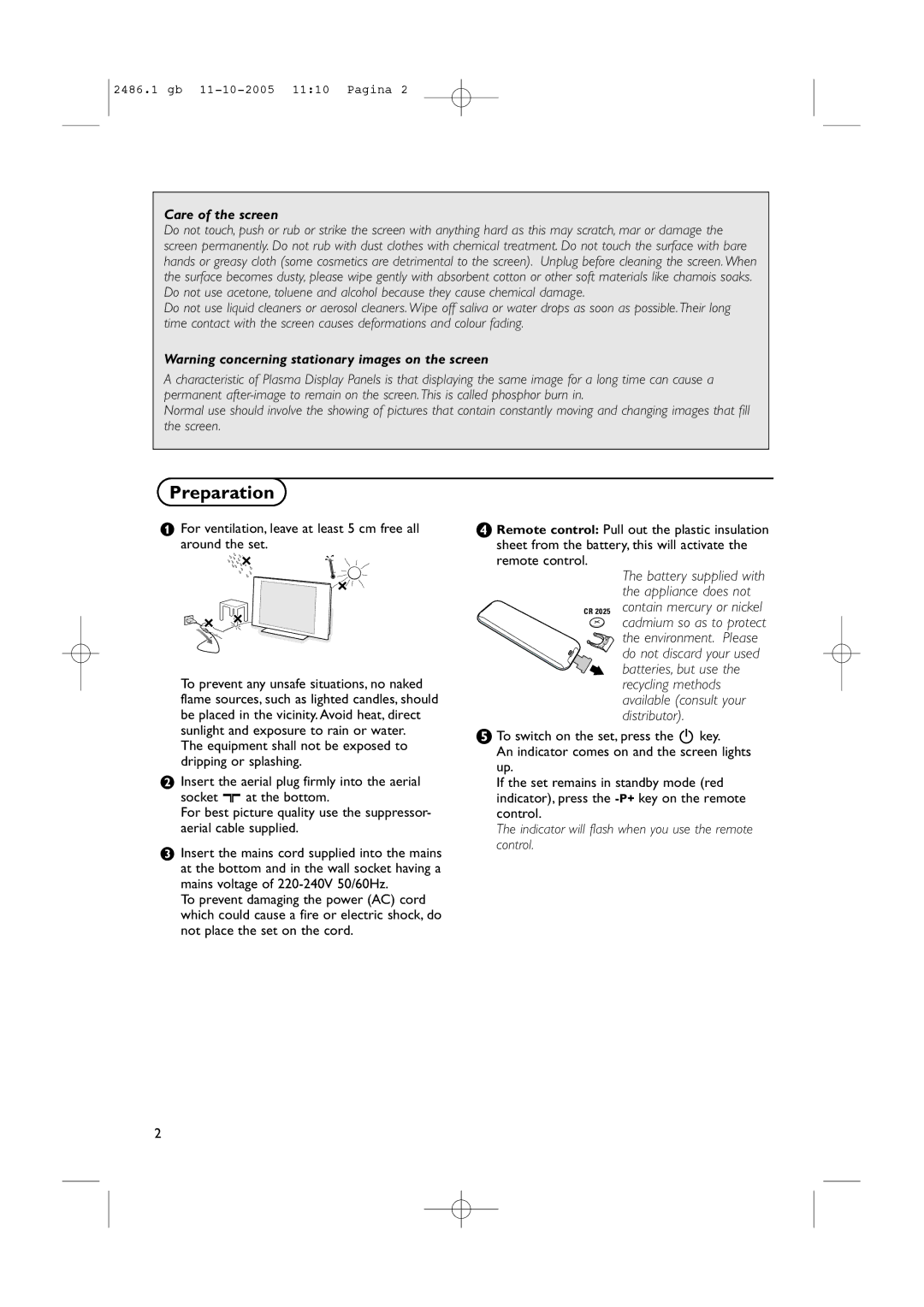 Philips BDS4231R/00 instruction manual Preparation, Care of the screen 