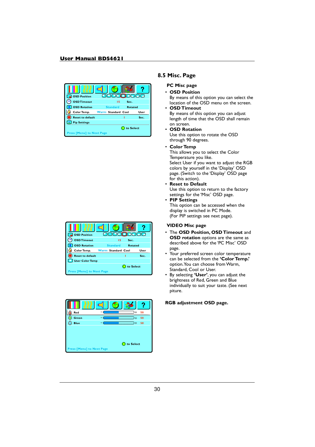 Philips BDS4621 user manual Misc 