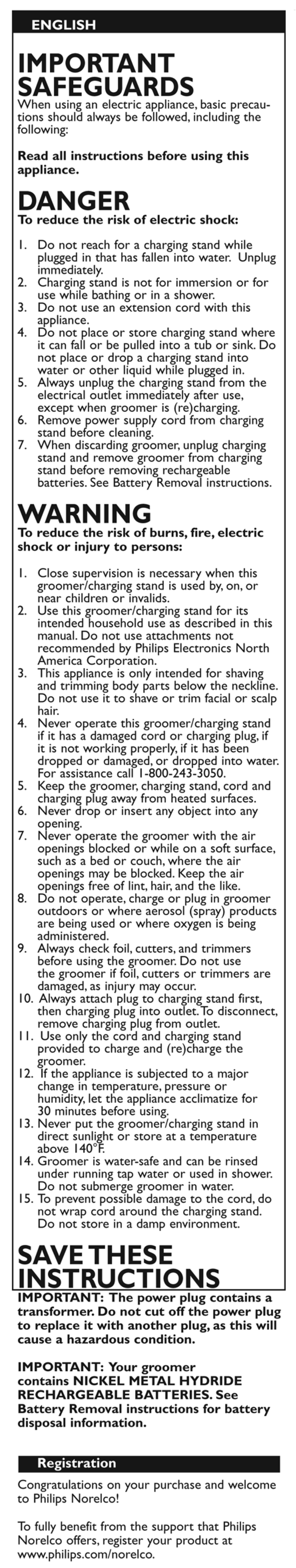 Philips BG2040/34 manual 