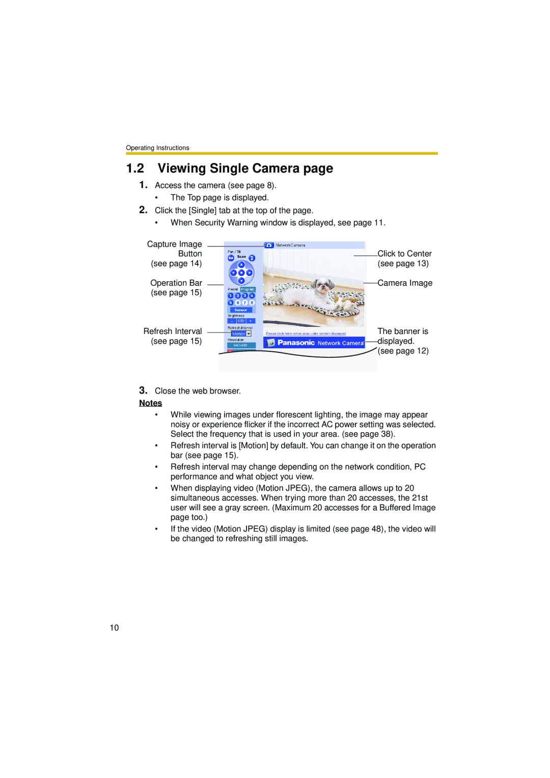 Philips BL-C10 operating instructions Viewing Single Camera 