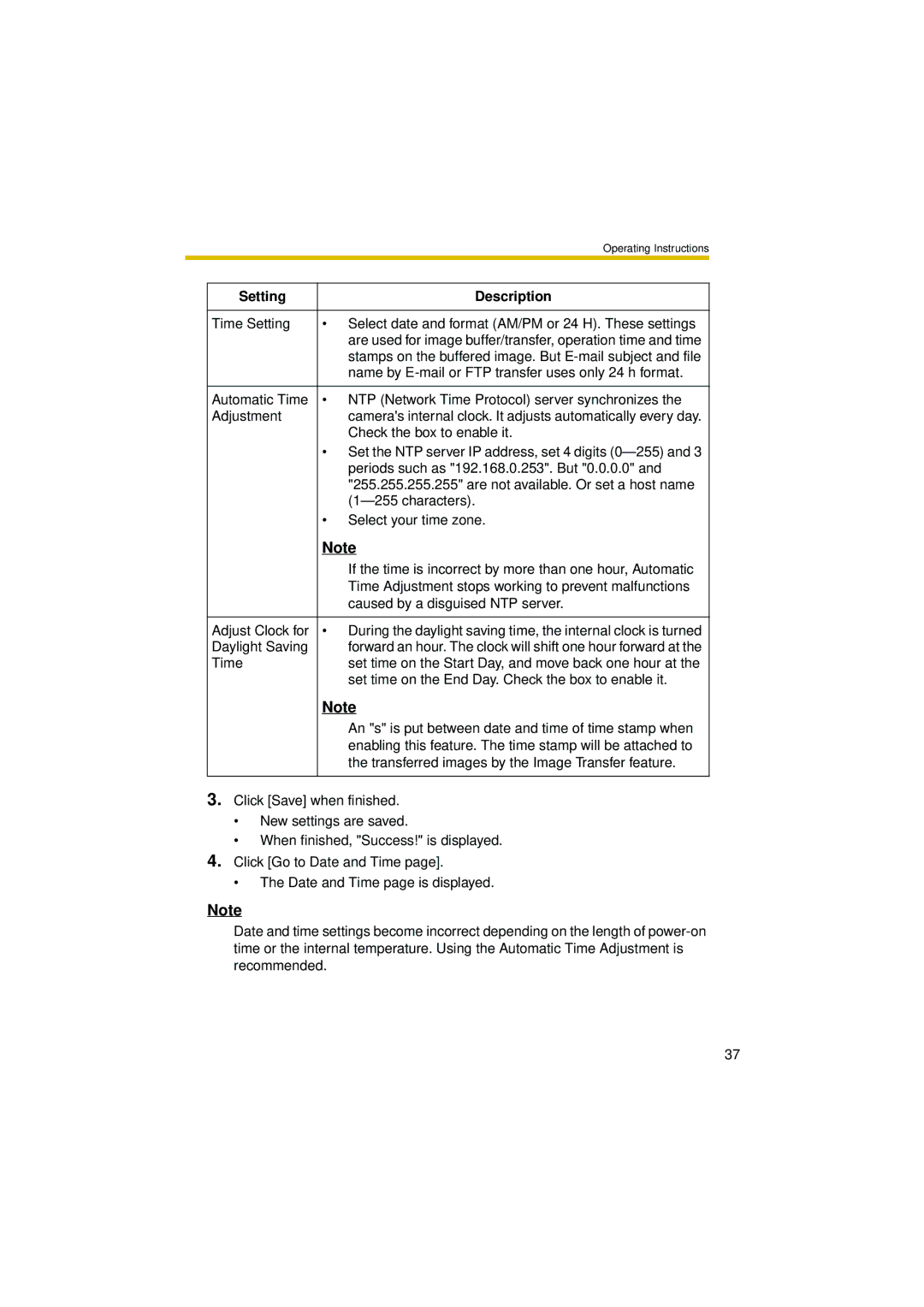 Philips BL-C10 operating instructions Name by E-mail or FTP transfer uses only 24 h format 