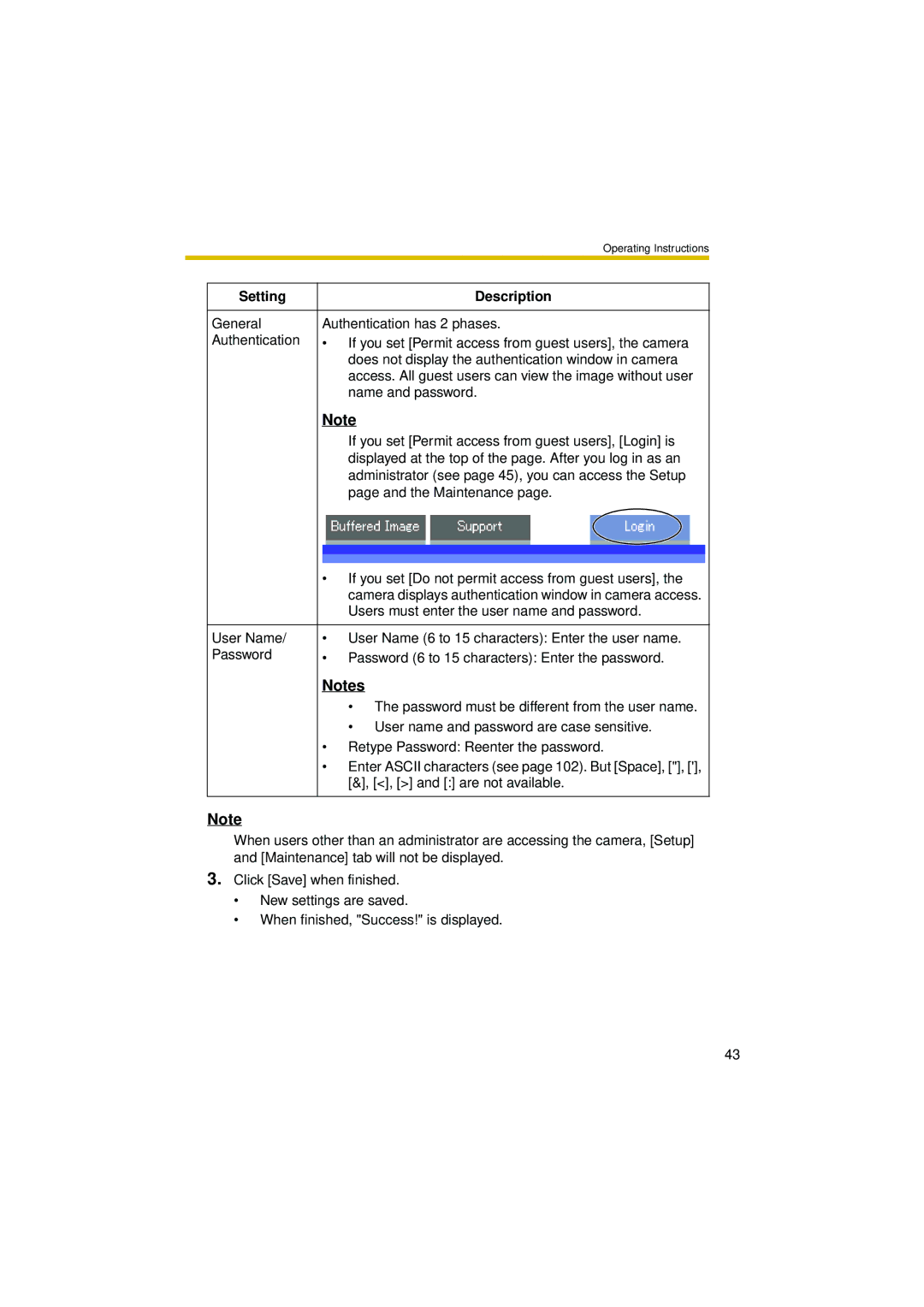 Philips BL-C10 operating instructions Users must enter the user name and password 