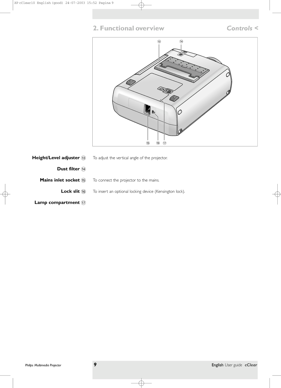 Philips bSure 1 manual Controls 