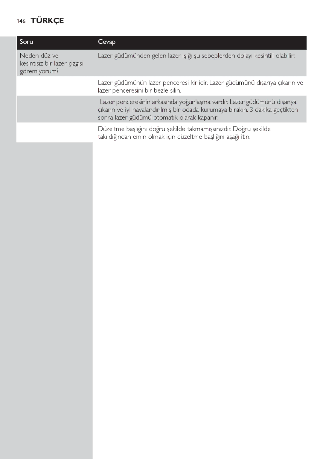 Philips BT9290, BT9280 user manual 146 Türkçe 