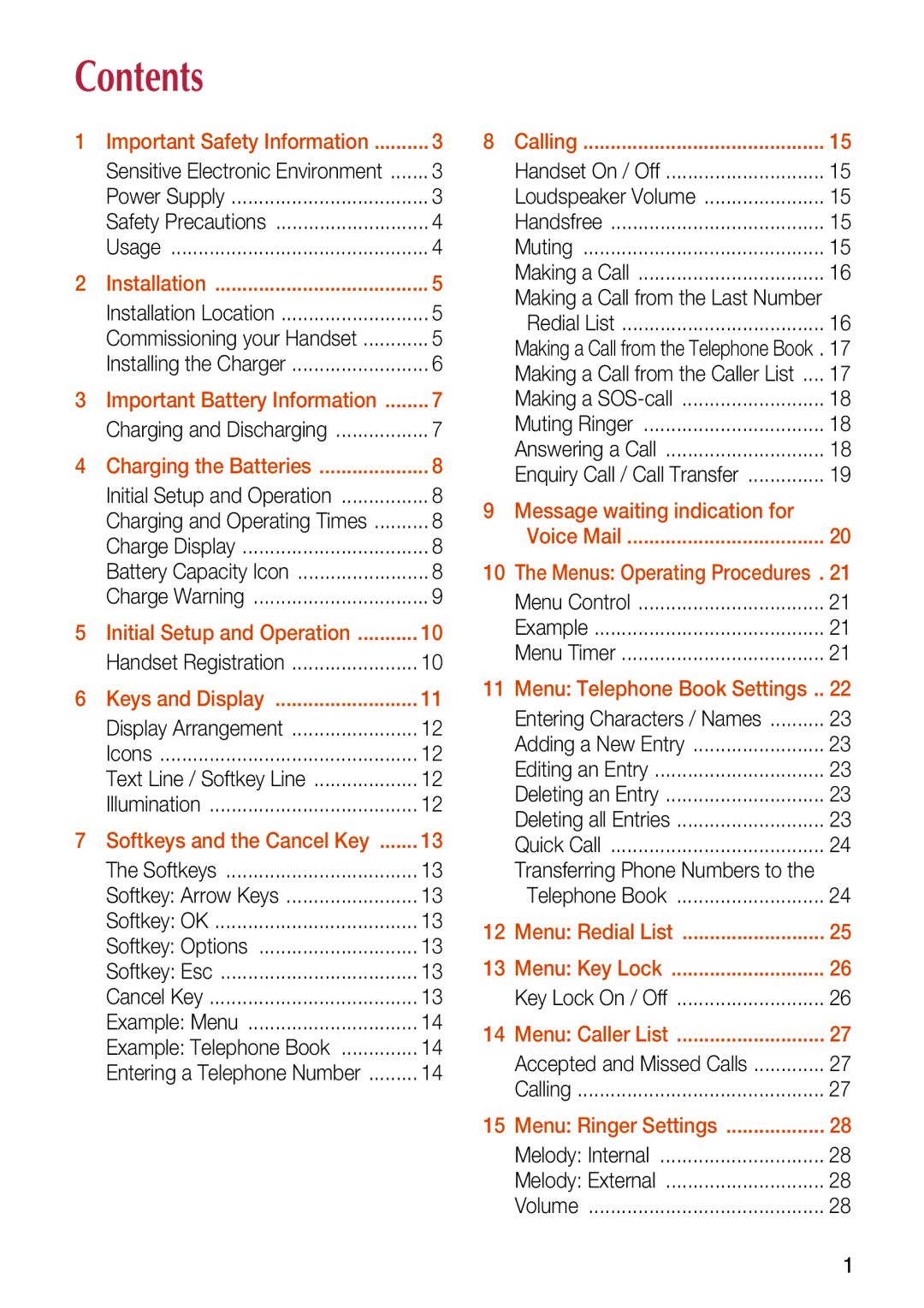 Philips C244 manual Contents 