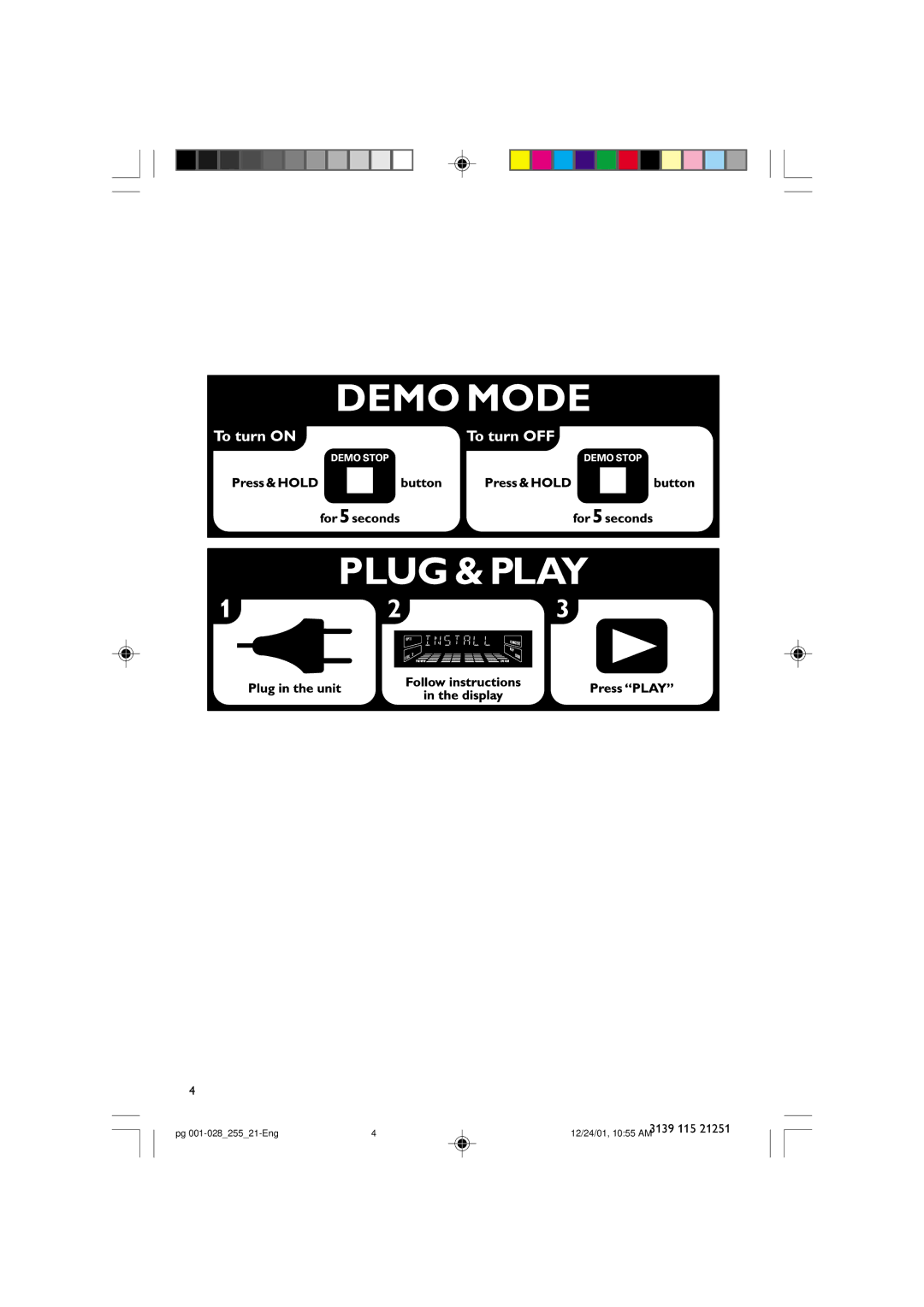 Philips C255 manual Pg 001-02825521-Eng 