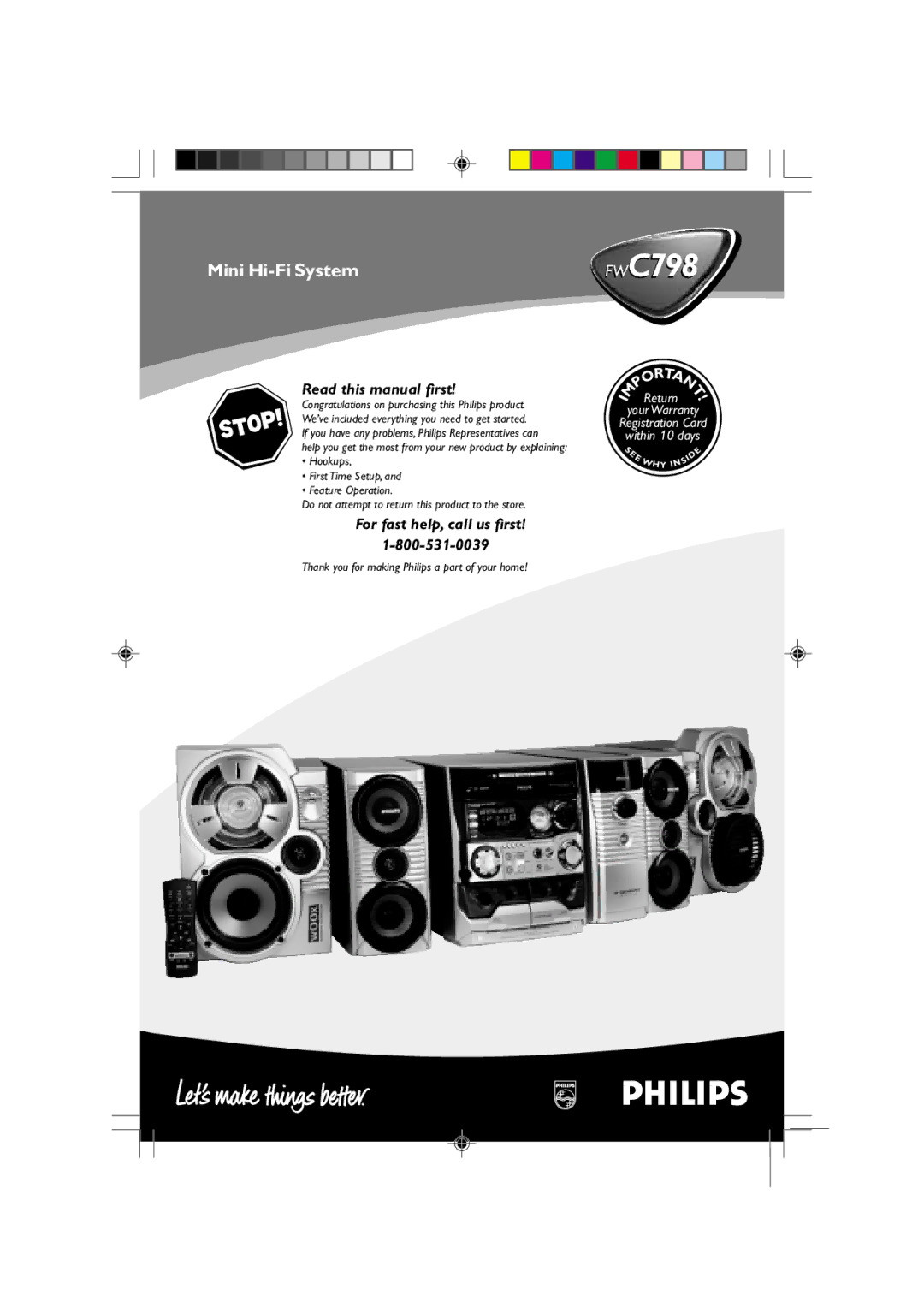 Philips C798 warranty 