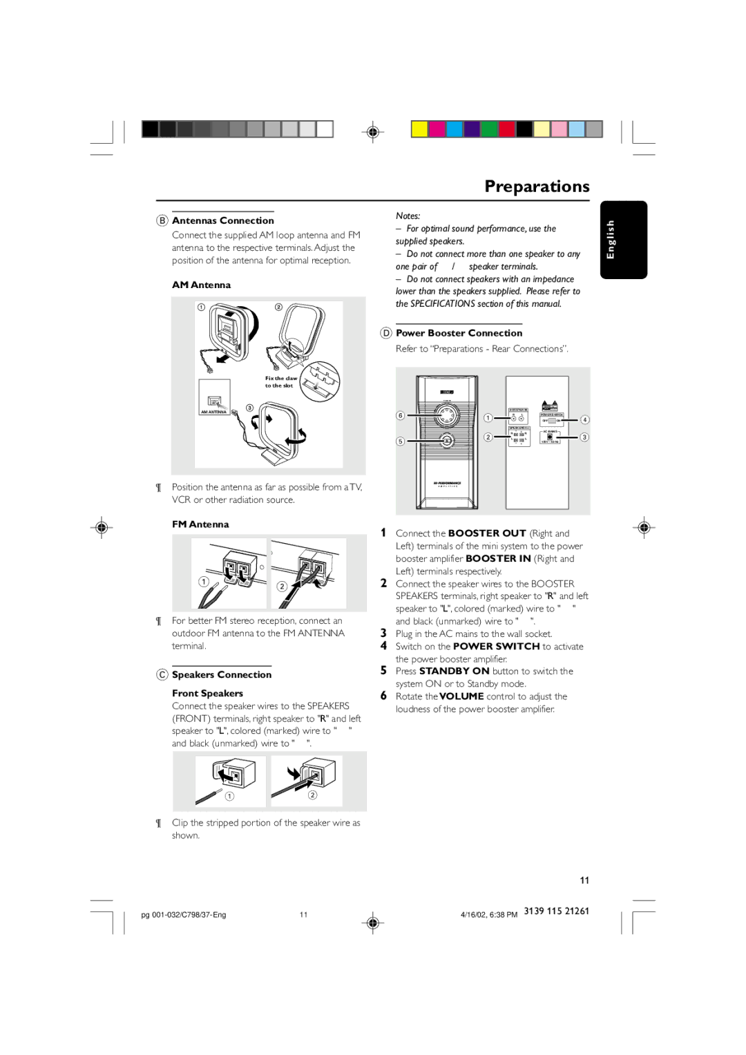 Philips C798 warranty Preparations 