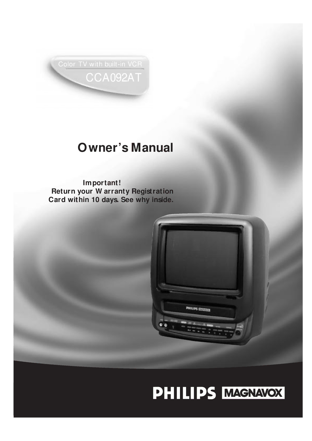 Philips CCA092AT owner manual 