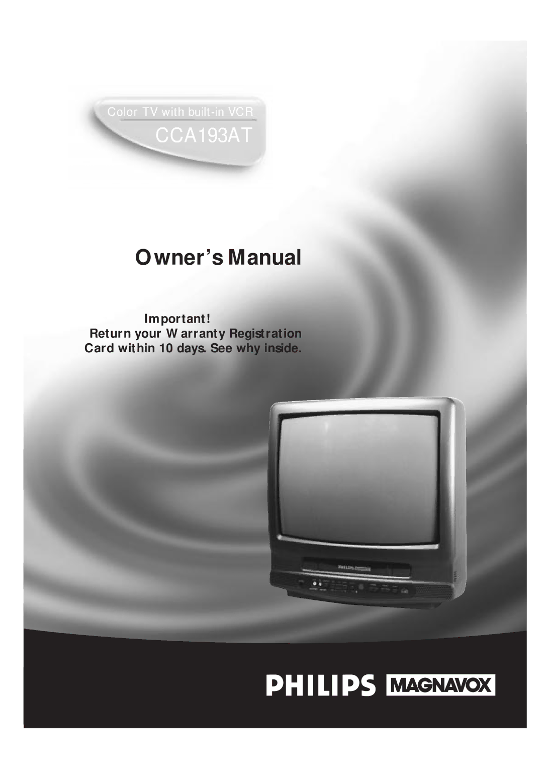 Philips CCA193AT owner manual 