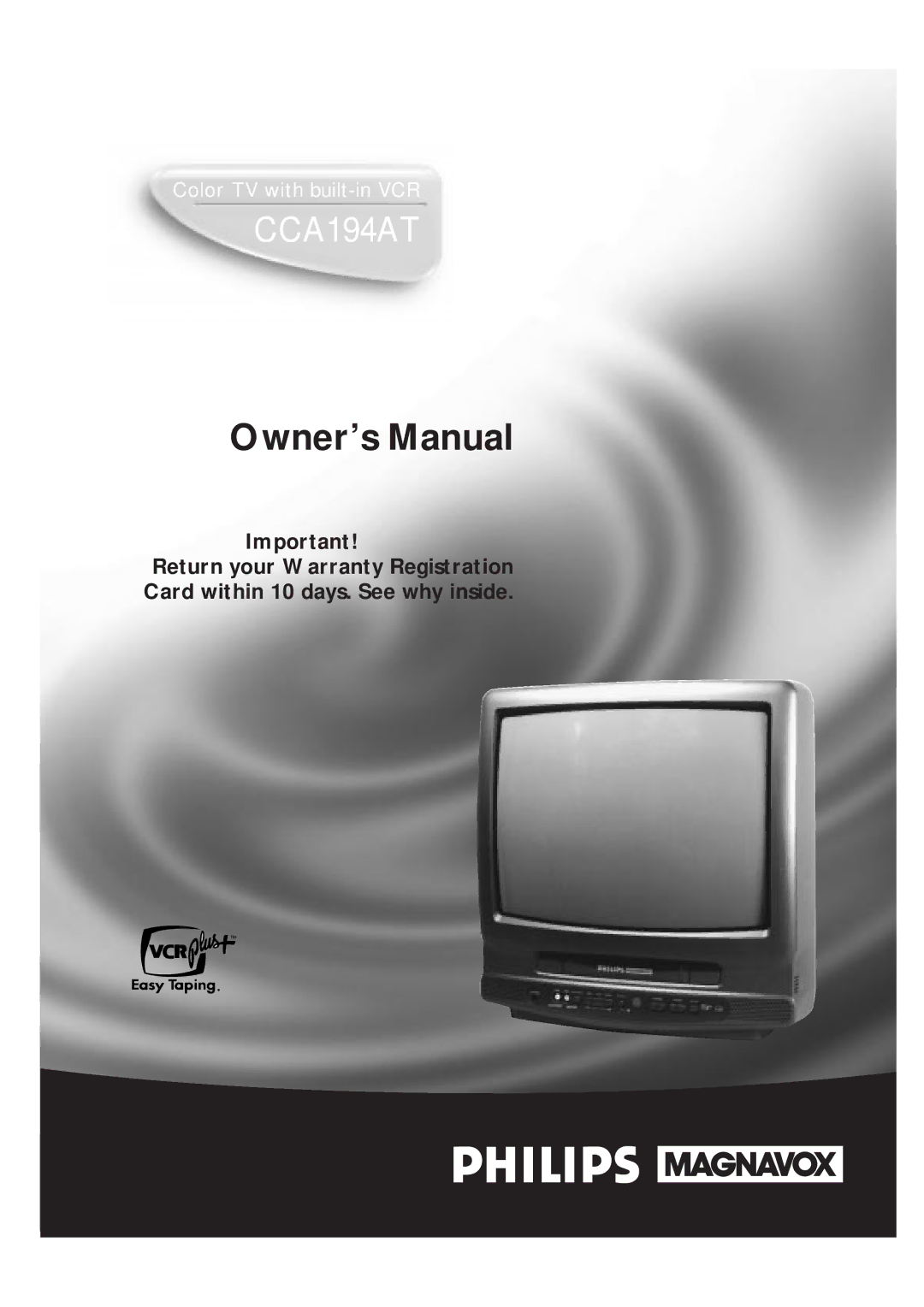 Philips CCA194AT owner manual 