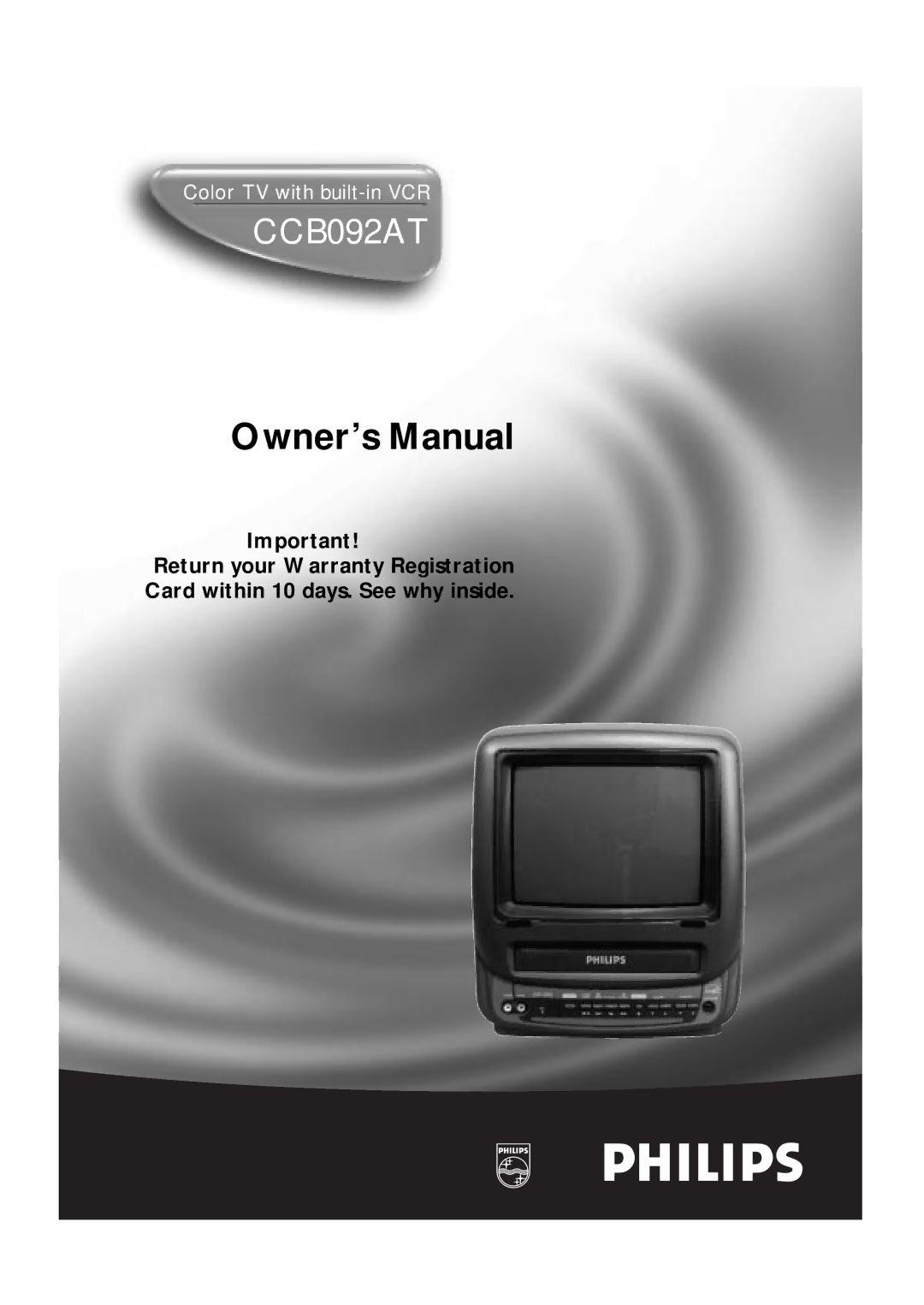 Philips CCB 092AT owner manual CCB092AT 