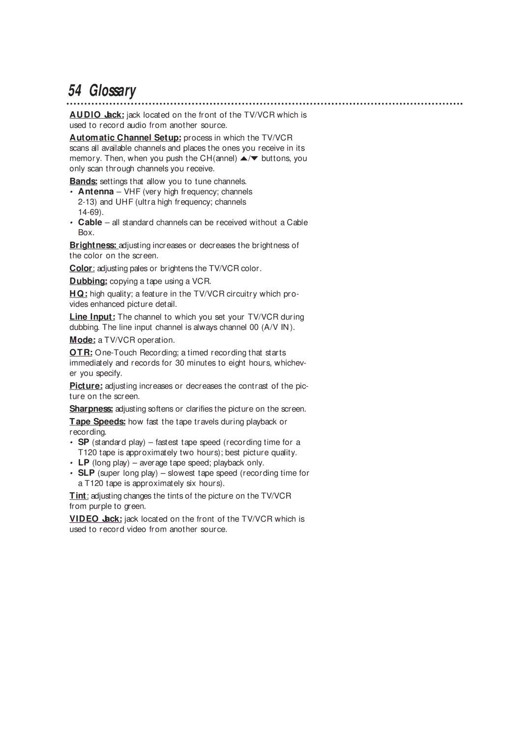 Philips CCB 132AT, CCB 192AT, CCB190AT owner manual Glossary 