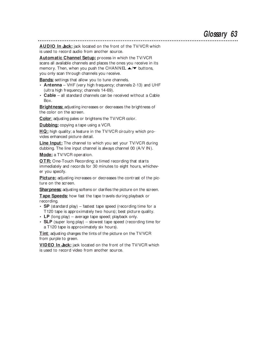 Philips CCB 194AT, CCB 134AT owner manual Glossary 