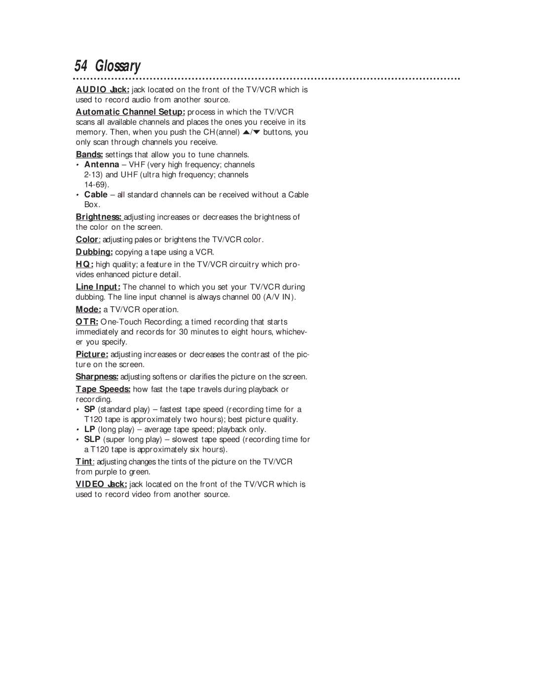 Philips CCB 252AT owner manual Glossary 