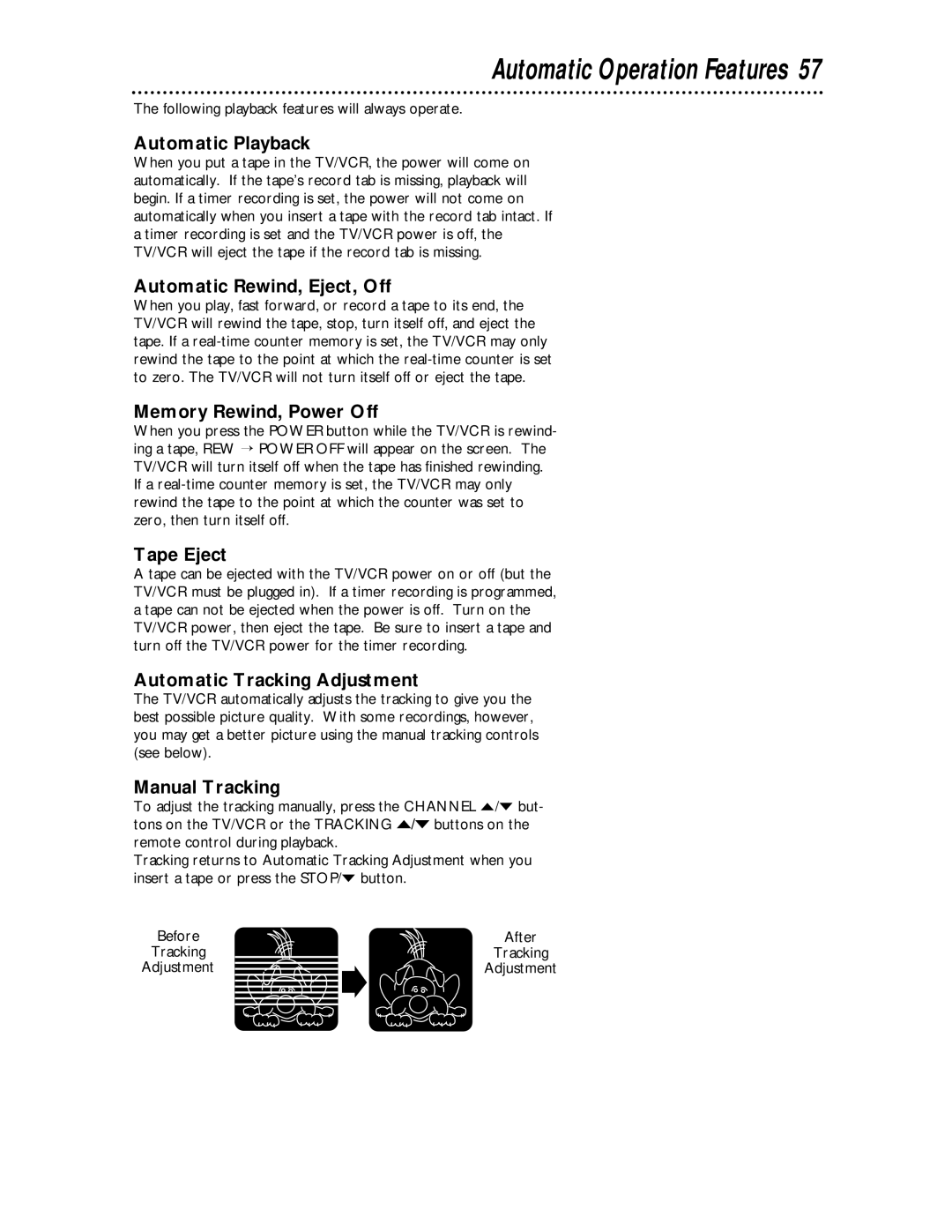 Philips CCC 194AT, CCC 134AT owner manual Automatic Operation Features 