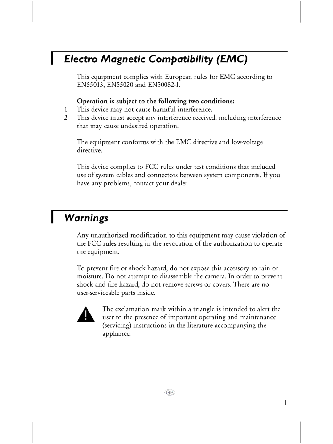 Philips CCD dimensions Electro Magnetic Compatibility EMC 