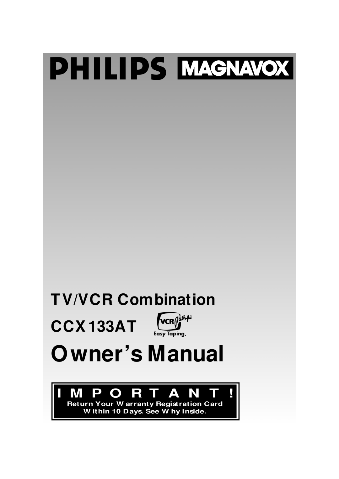 Philips CCX133AT warranty 