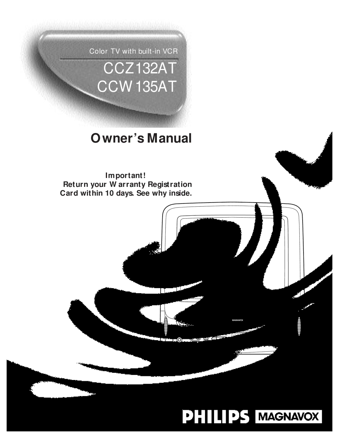 Philips owner manual CCZ132AT CCW135AT 