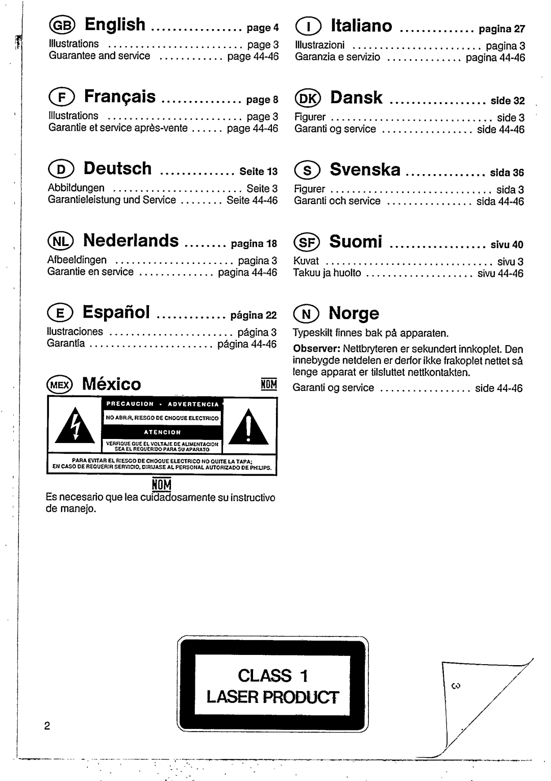 Philips CD 110 manual 