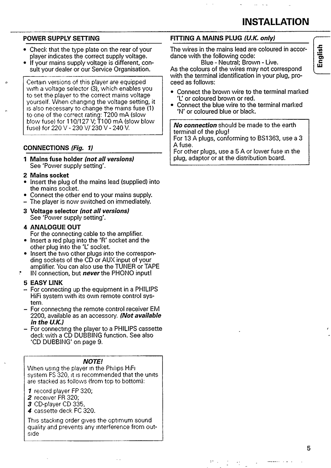 Philips CD 335 manual 