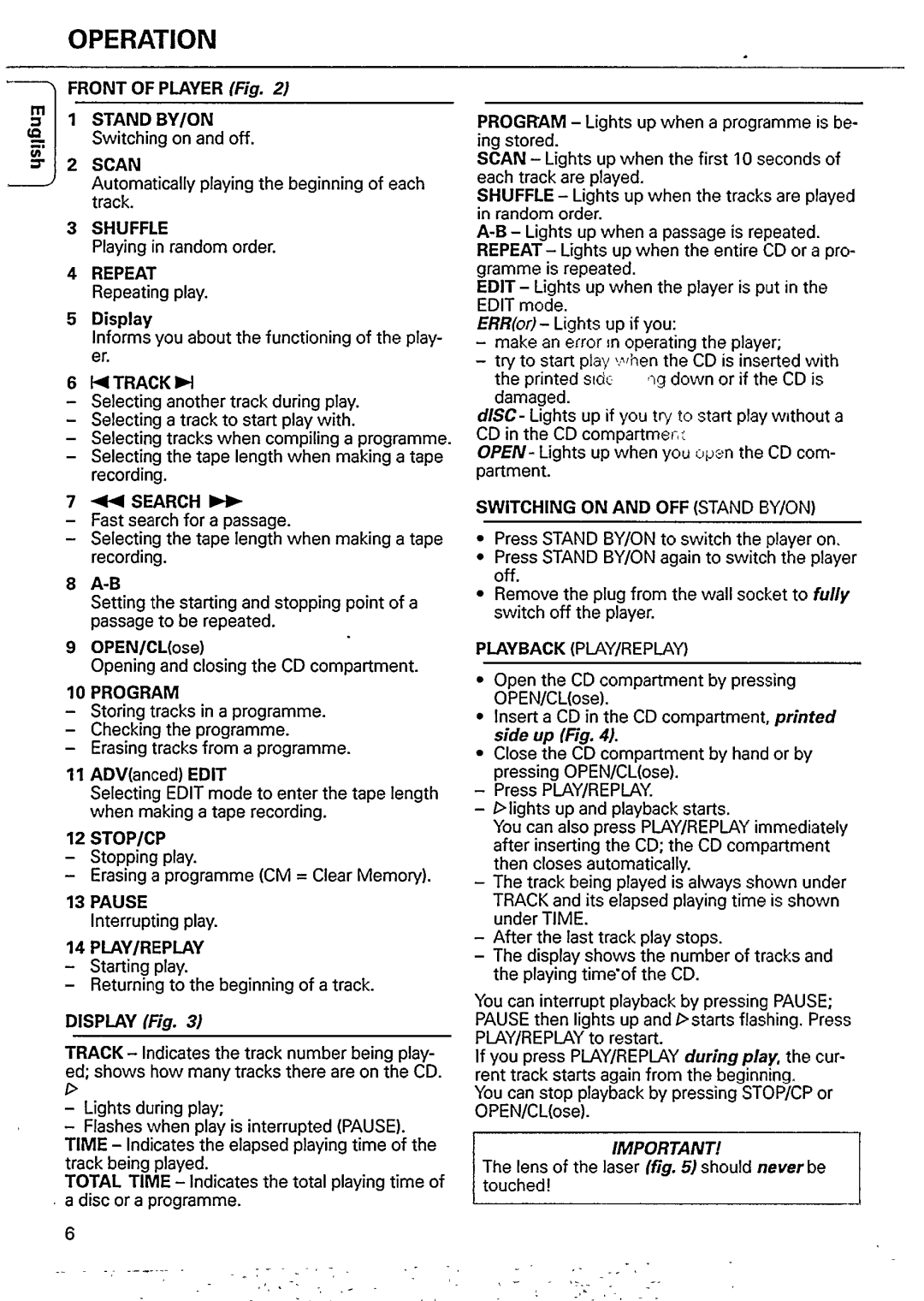 Philips CD 335 manual 