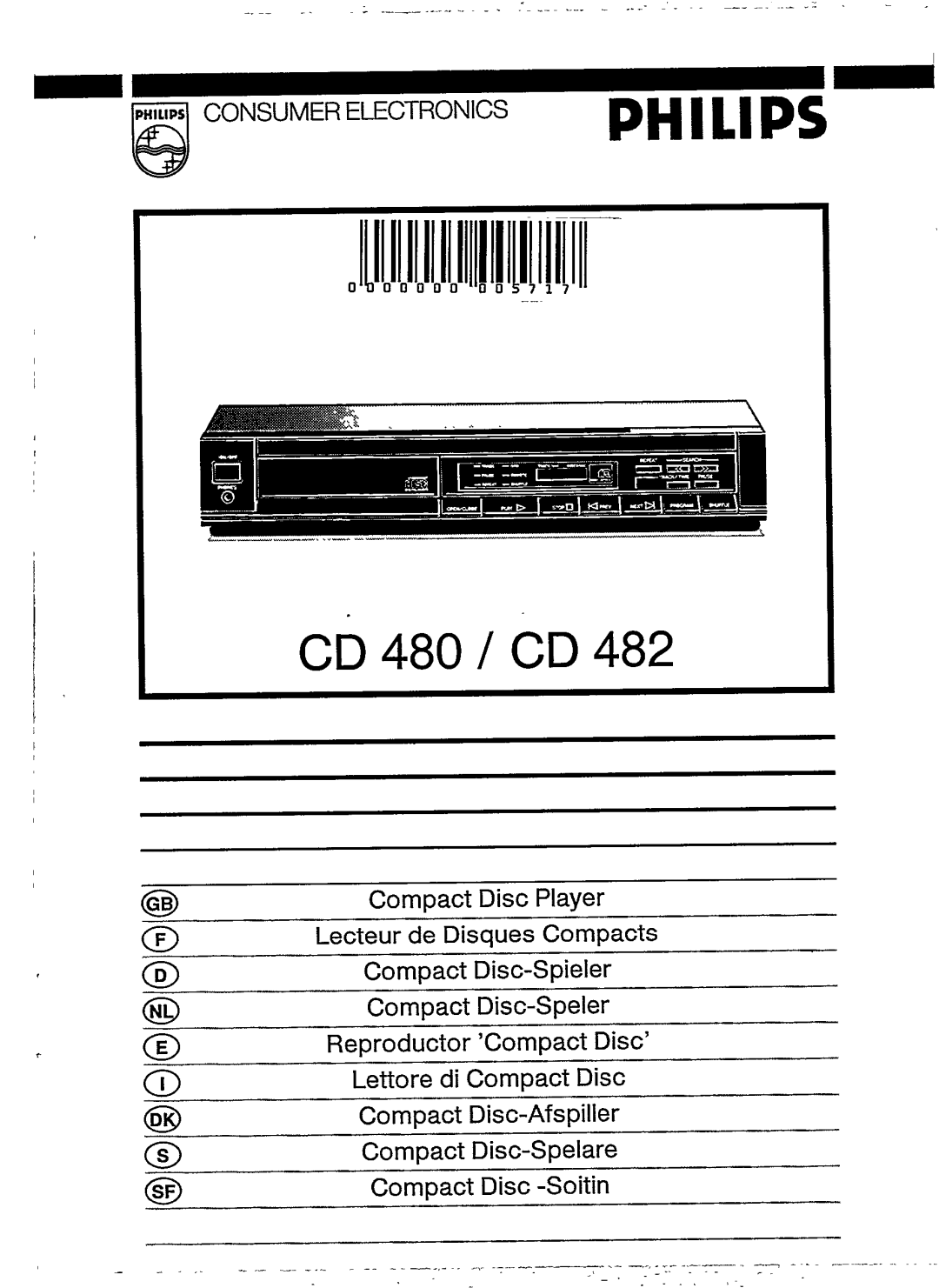 Philips CD 482 manual 