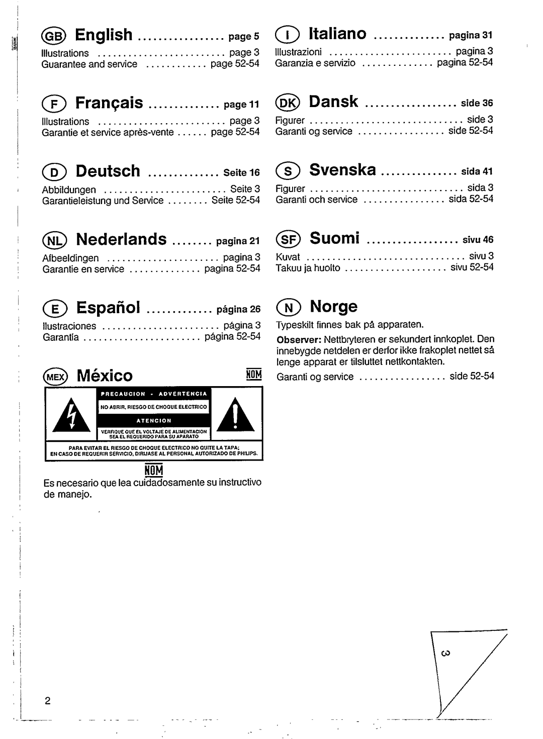 Philips CD 502, CD 500 manual 