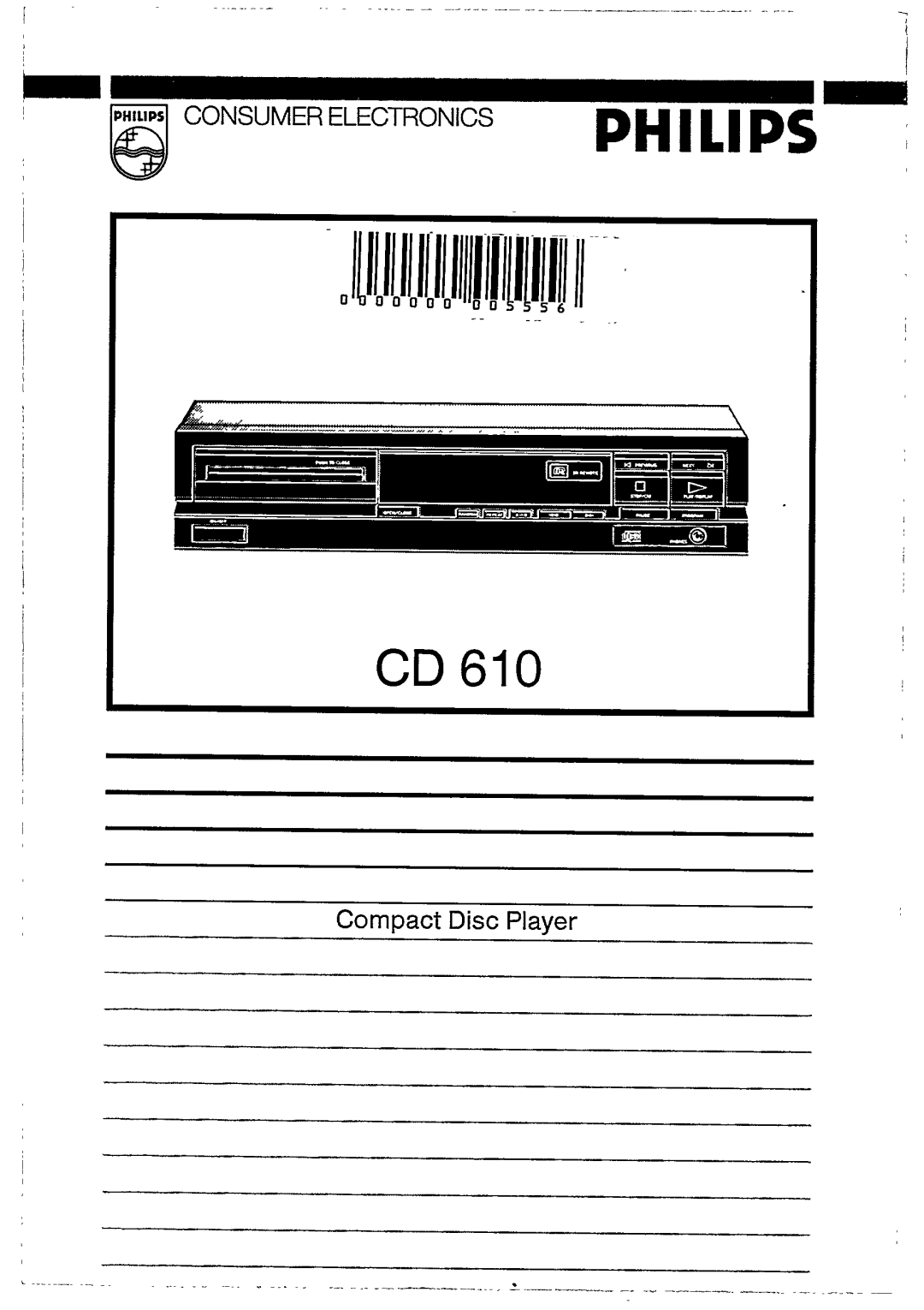 Philips CD 610 manual 