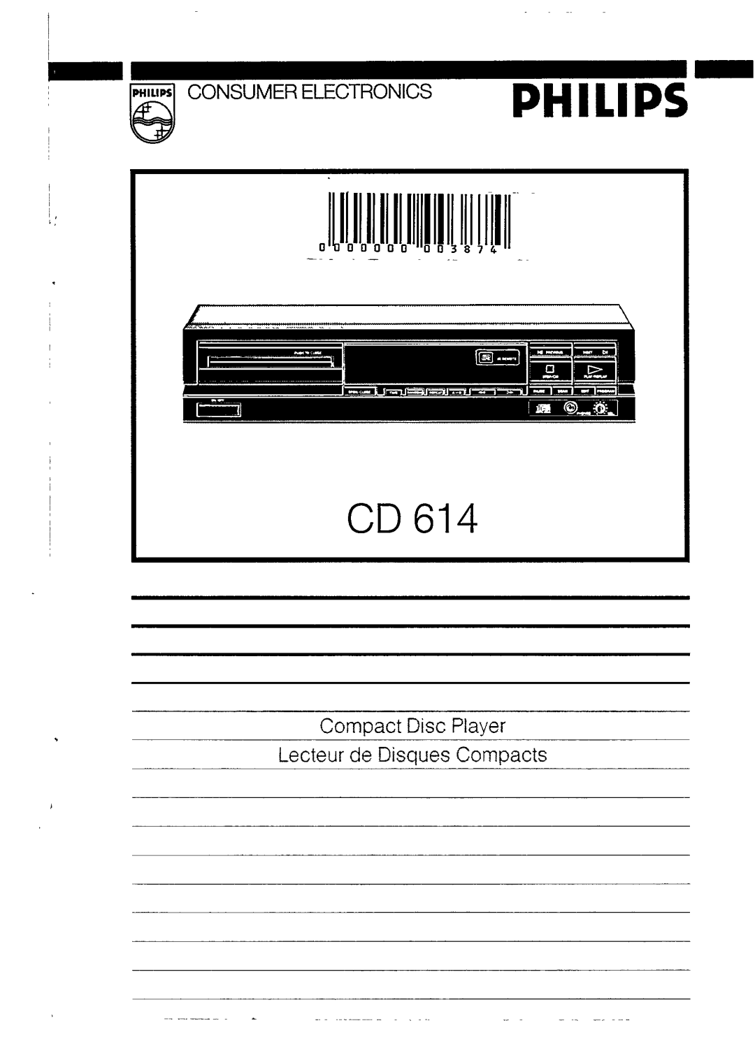 Philips CD 614 manual 