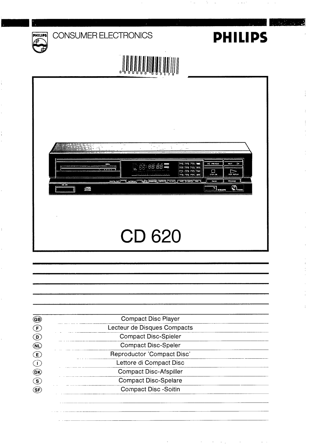 Philips CD 620 manual 