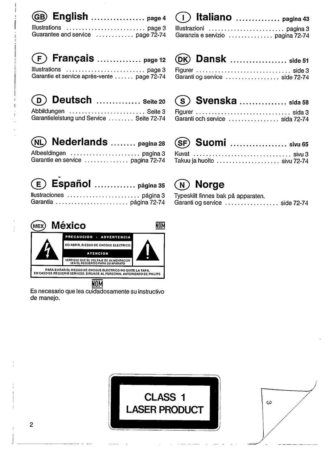 Philips CD 624 manual 