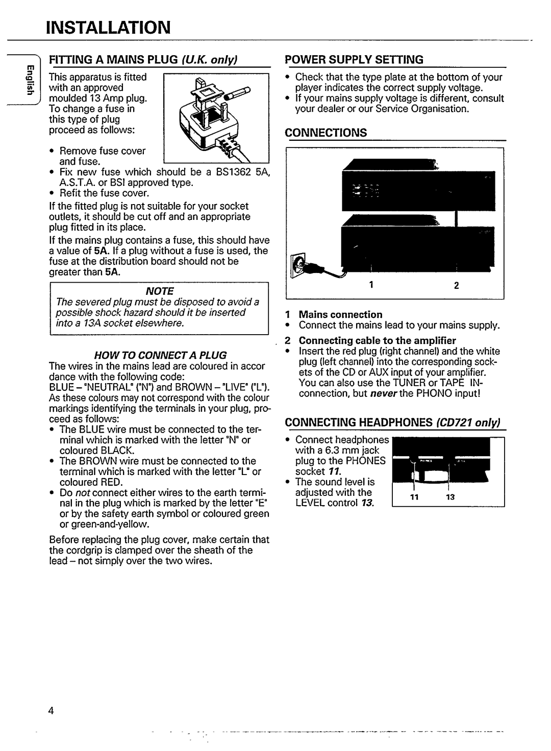 Philips CD 711, CD 721/17 manual 