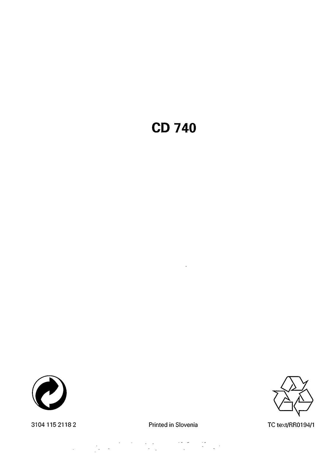 Philips CD 740, CD740/05B manual 